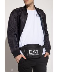 for Men waist bags and bumbags Grey EA7 Belt Bag With Logo in Grey Mens Bags Belt Bags 