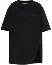 The Attico - 'Oversize' T-Shirt With A Slit - Lyst