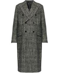 Dolce & Gabbana - Double-Breasted Wool Coat - Lyst