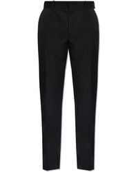 McQueen - Wool Pleat-Front Trousers - Lyst