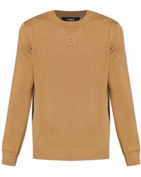 Fendi - Sweater With Embossed Logo - Lyst