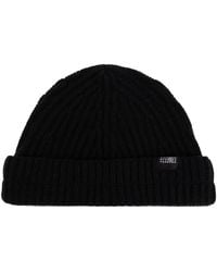 MM6 by Maison Margiela - Wool Beanie With Logo Patch - Lyst