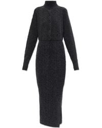 AllSaints - Dress With "Sabine" Cardigan - Lyst