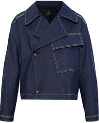 Paul Smith - Double-Breasted Denim Jacket - Lyst