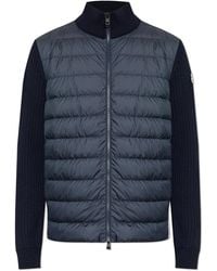 Moncler - Cardigan With Down Front - Lyst