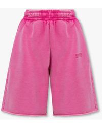Vetements - Pink Shorts With Logo - Lyst