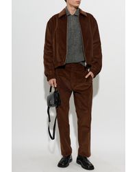 Ami Paris - Straight-Leg Corduroy Trousers - Lyst