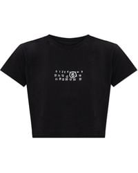 MM6 by Maison Margiela - T-Shirt With Printed Logo - Lyst