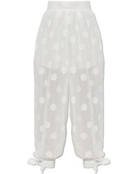 Zimmermann - Cotton Polka Dot Patterned Trousers - Lyst