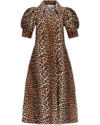 Ganni - Organic Cotton Midi Dress - Lyst