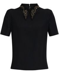 Versace - Top With Applications On The Collar - Lyst