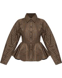 Ganni - Peplum Shirt - Lyst