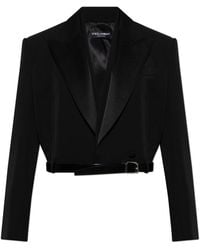 Dolce & Gabbana - Short Jacket With Belt - Lyst