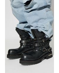 Balenciaga Bloc Rim Logo-embellished Leather Derby Shoes in Black