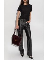 Versace - Leather Trousers - Lyst