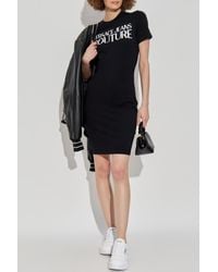 Versace Jeans Couture - Dress With Printed Logo - Lyst