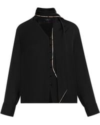 Paul Smith - Satin Shirt With Decorative Tie - Lyst