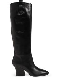 Jil Sander - Leather Heeled Boots "Lune" - Lyst