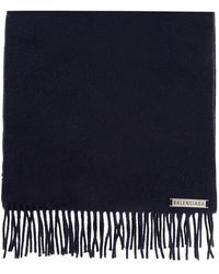 Balenciaga - Cashmere Scarf With Logo - Lyst