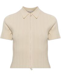Victoria Beckham - Ribbed Short-Sleeve Top - Lyst