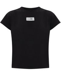MM6 by Maison Margiela - T-Shirt With Logo Patch - Lyst