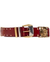 Versace - Leather Belt With Studs - Lyst