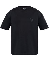 Giorgio Armani - T-Shirt With Embroidered Logo - Lyst
