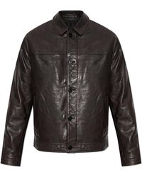 AllSaints - 'Nates' Leather Jacket - Lyst