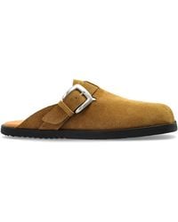 Maison Margiela - Suede Mules With "Tabi" Cut-Out - Lyst
