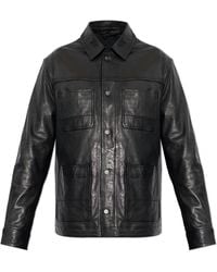 AllSaints - Leather Jacket "Saxon" - Lyst