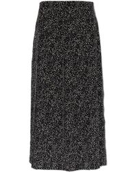 Valentino Garavani - Pleated Silk Skirt - Lyst