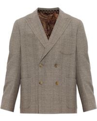 Etro - Checked Blazer With A Single Vent - Lyst
