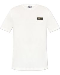 EA7 - T-Shirt With Logo Patch - Lyst