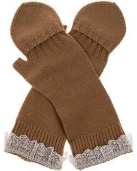 Ganni - Gloves With Lace Trim - Lyst
