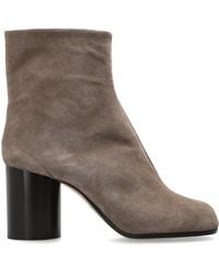 Maison Margiela - Suede Heeled Ankle Boots With 'Tabi' Cut-Out - Lyst