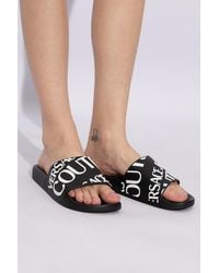 Versace - Slides With Logo, - Lyst