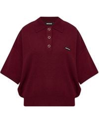 ROTATE BIRGER CHRISTENSEN - Polo Shirt With Logo Patch - Lyst