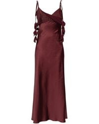 Self-Portrait - Satin Dress With Spaghetti Straps - Lyst