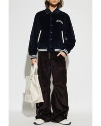 Dolce & Gabbana - Corduroy Jacket With Embroidered Logo - Lyst