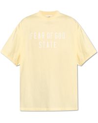 Fear Of God - T-Shirt With Printed Logo - Lyst