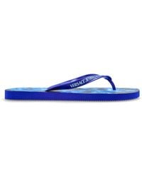 Versace Jeans Couture - Rubber Flip-Flops With Logo - Lyst