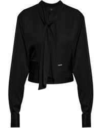 DSquared² - Silk Shirt With Neck Tie - Lyst