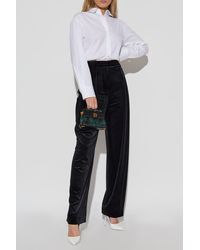Balmain - Velvet Trousers With Front Darts - Lyst