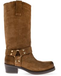POSA - Suede Heeled Boots 'Texas' - Lyst