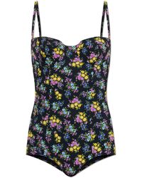 Dolce & Gabbana - One-Piece Swimsuit With Floral Motif - Lyst