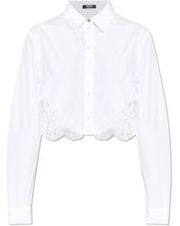 Versace - Shirt With Lace Inserts - Lyst