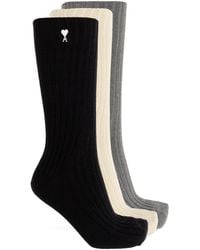 Ami Paris - Three-Pack Of Socks - Lyst