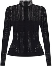 McQueen - Lace Top With A Distinctive Skull Motif - Lyst