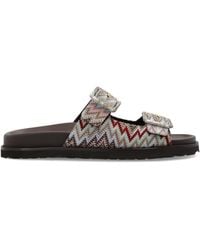 Missoni - Patterned Slides - Lyst