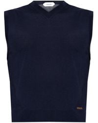 Versace - Wool Sleeveless Top - Lyst